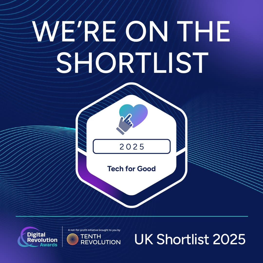 Digital Revolution Awards - Tech For Good - We're On the Shortlist - 2025