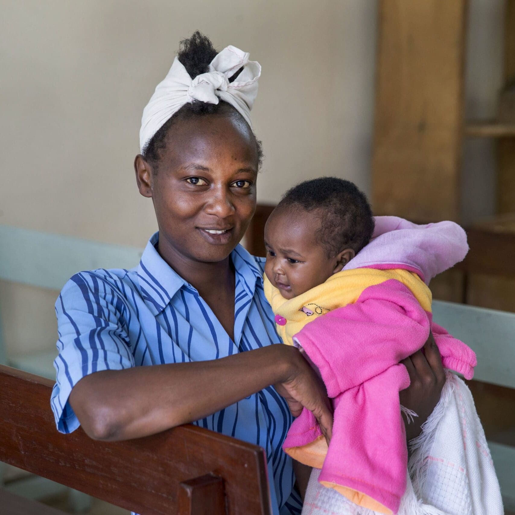 Tumaini maternity clinic supported by APHRC (African Population and Health Research Center) in Korogocho slum, one of Nairobi's most populated informal settlements. Young mothers that visit the clinic also receive family planning services and sexual reproductive health options.