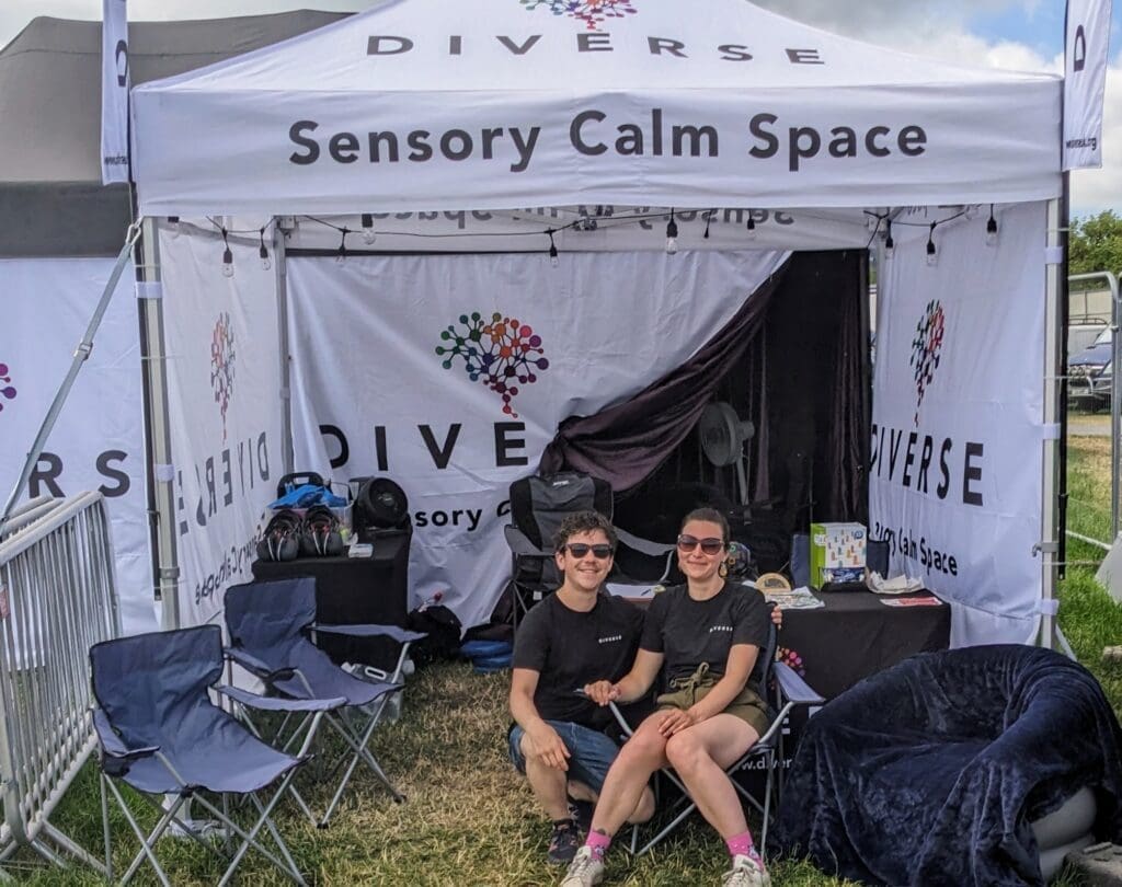 Joel & Becca at the Diverse Calm Space in Silver Hayes